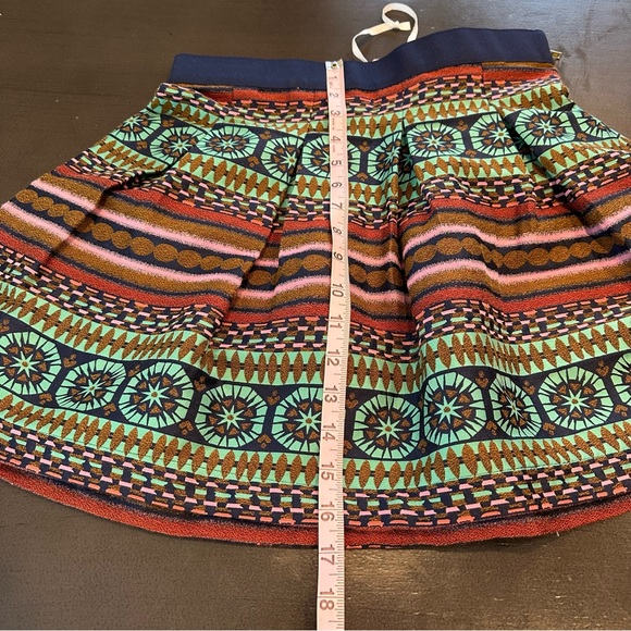 ANTHROPOLOGIE - NOMAD MORGAN CAPER - MULTI-COLOR PLEATED A-LINE SKIRT - SIZE 6 - Picture 9 of 9